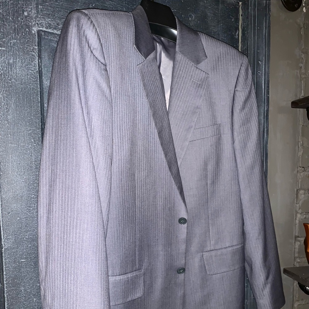 Armani Pinstripe Sport Coat in pewter